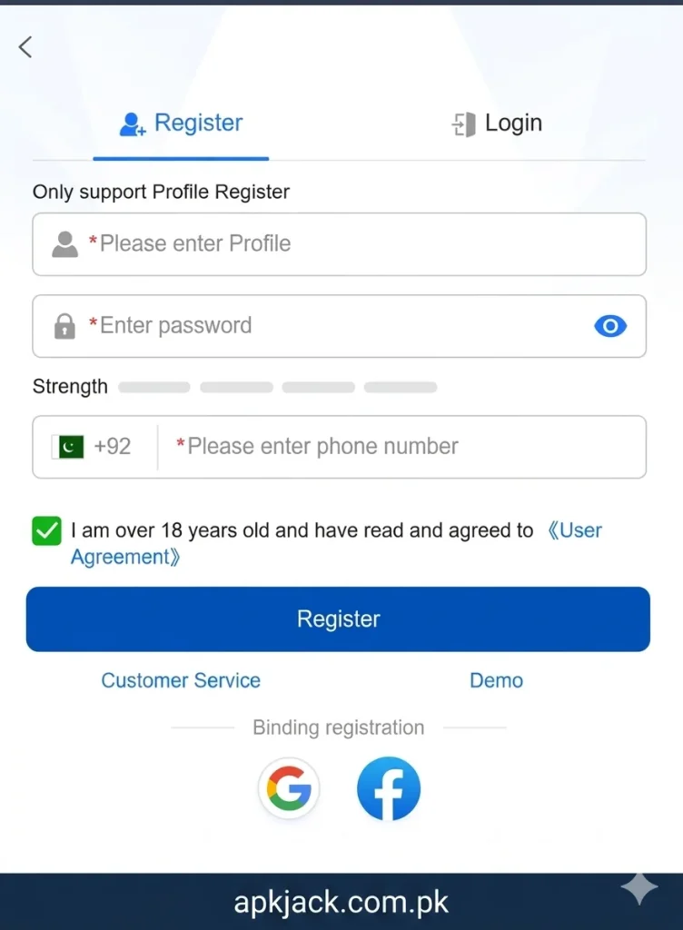 1JJ Game registration