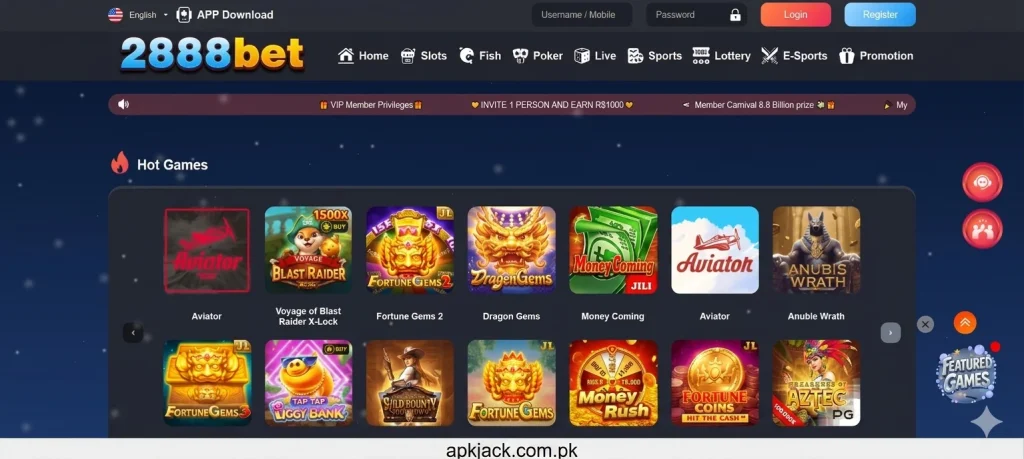 2888bet GAME interface