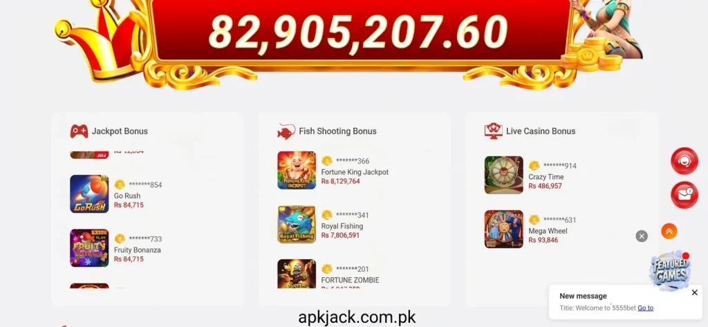 5555bet bonuses and rewards