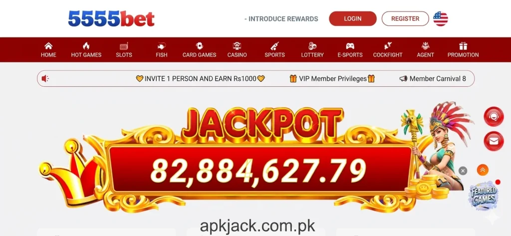 5555bet interface