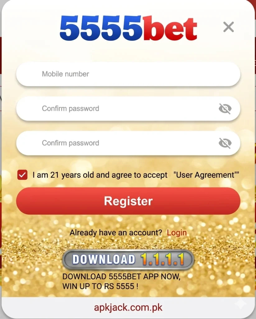 5555bet register