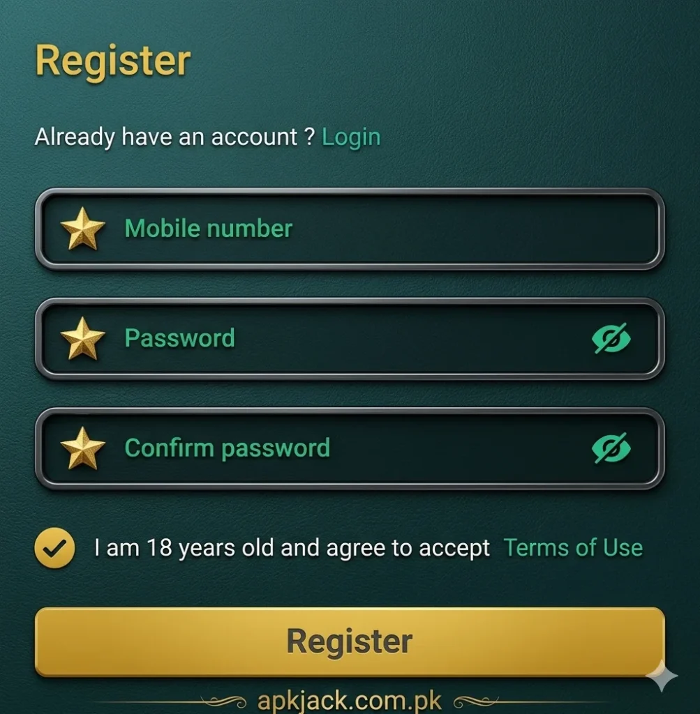 BRO 444 Game Registration and login