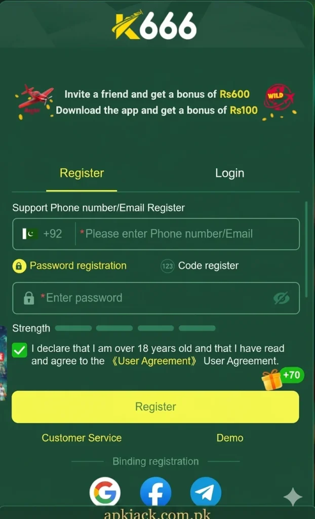 K666 Registration