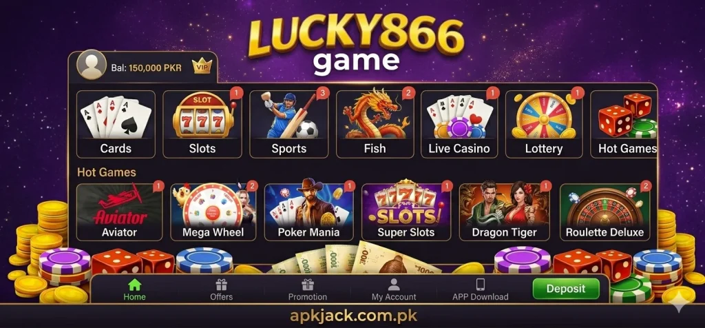 Lucky 866 Game interface