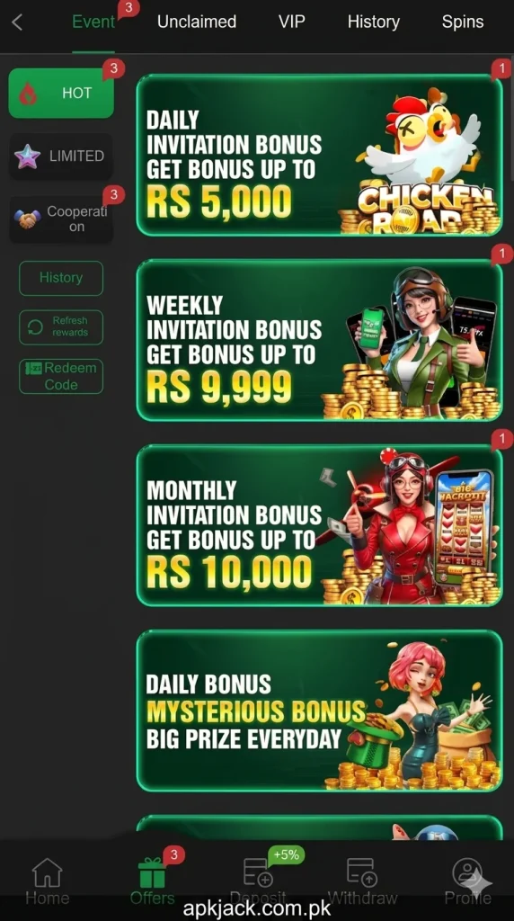 OK PKR Game Bonuses and Rewards
