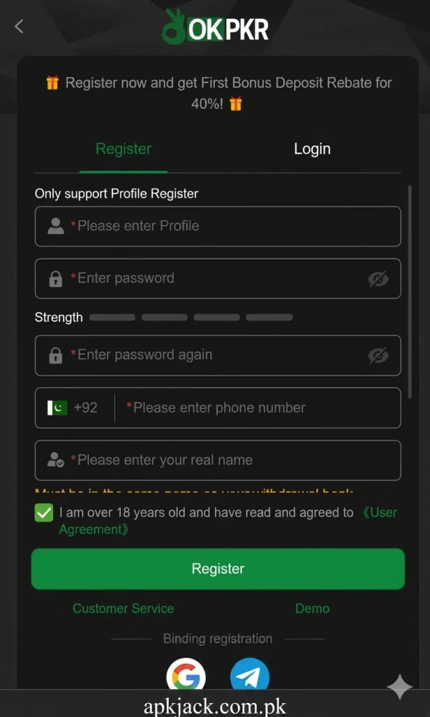 OKPKR Game registration