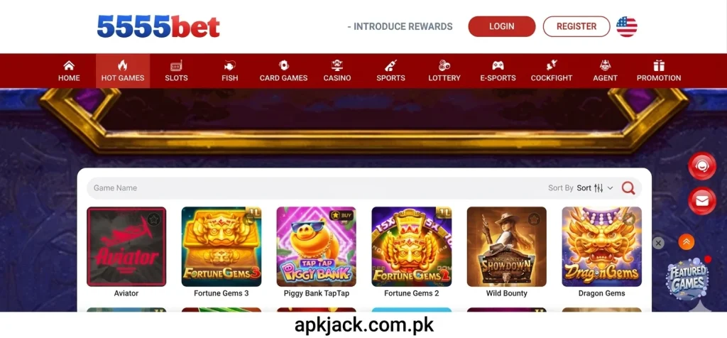 PK5555 Game interface