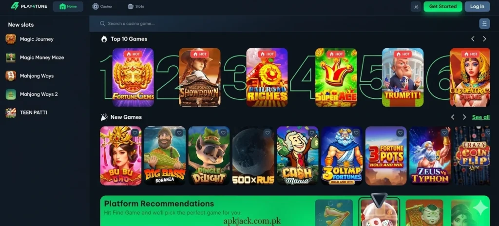 PLAY4TUNE Game Interface