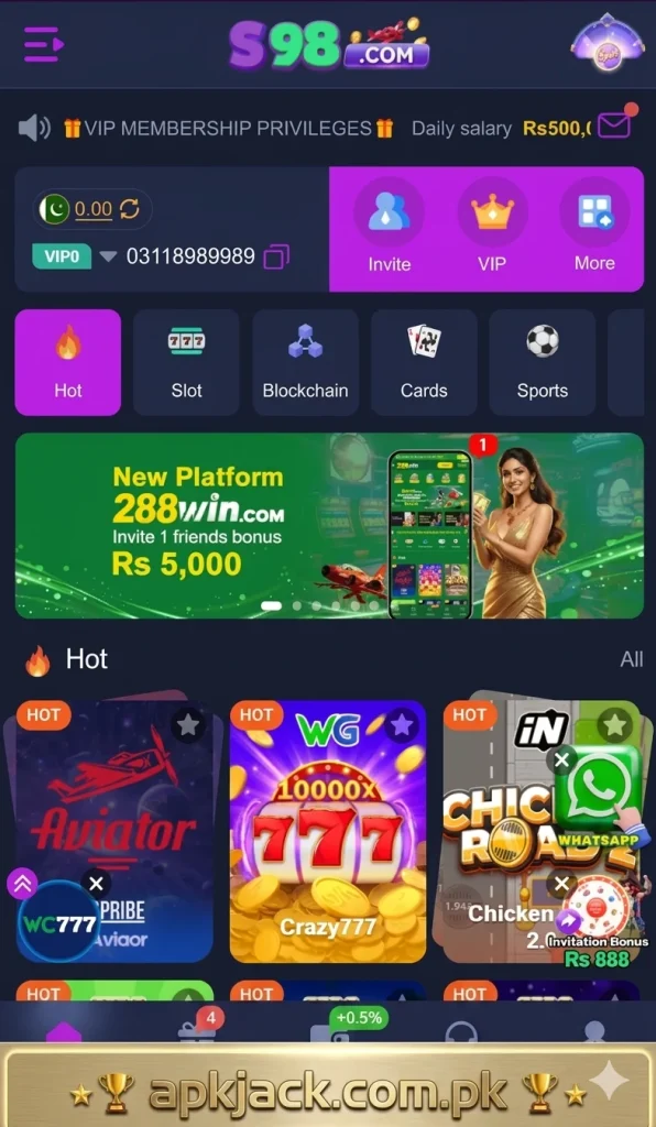 S98 Game Interface