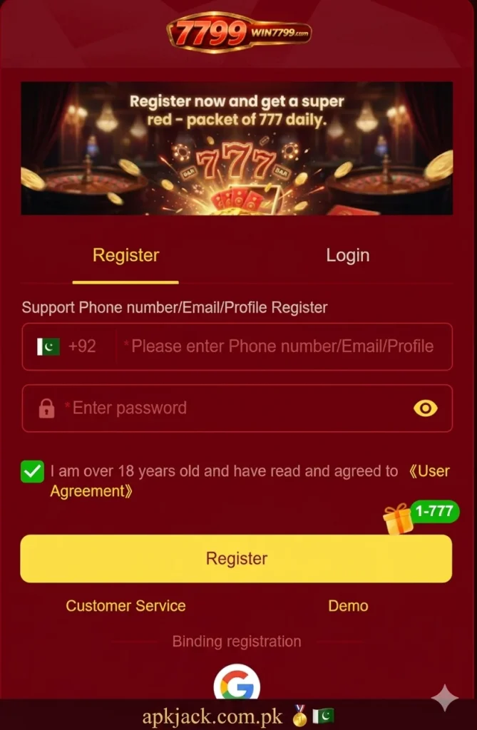 WIN 7799 Game Registration and Login