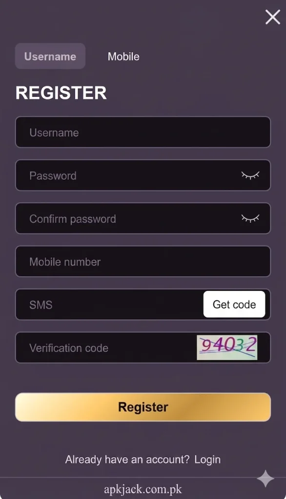 XPK 77 Game Registration and login