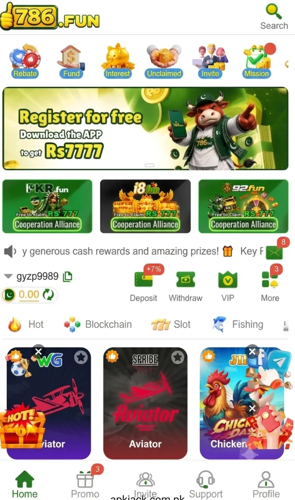 786 FUN APK play and earn