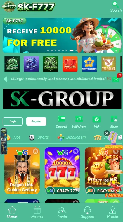 F777 Game interface