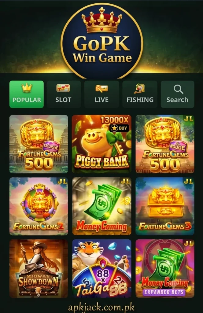 GOPKWIN Game Home page