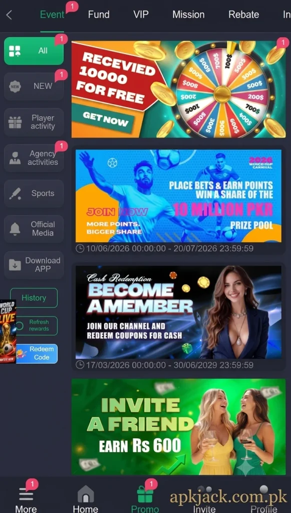 HQ177 Game welcome bonus and rewards section