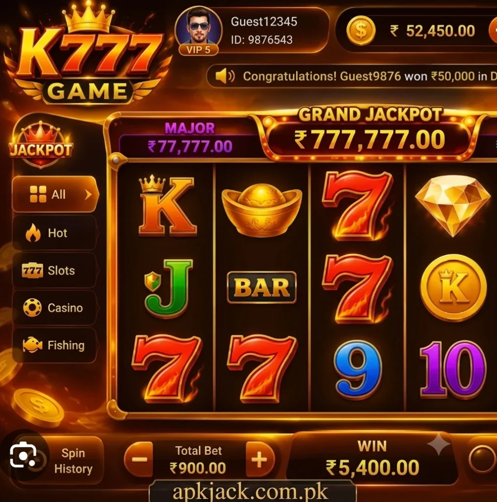 K7777 Game interface