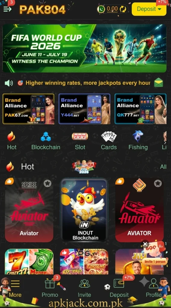 PAK804 Game user interface play aviator and chicken road game