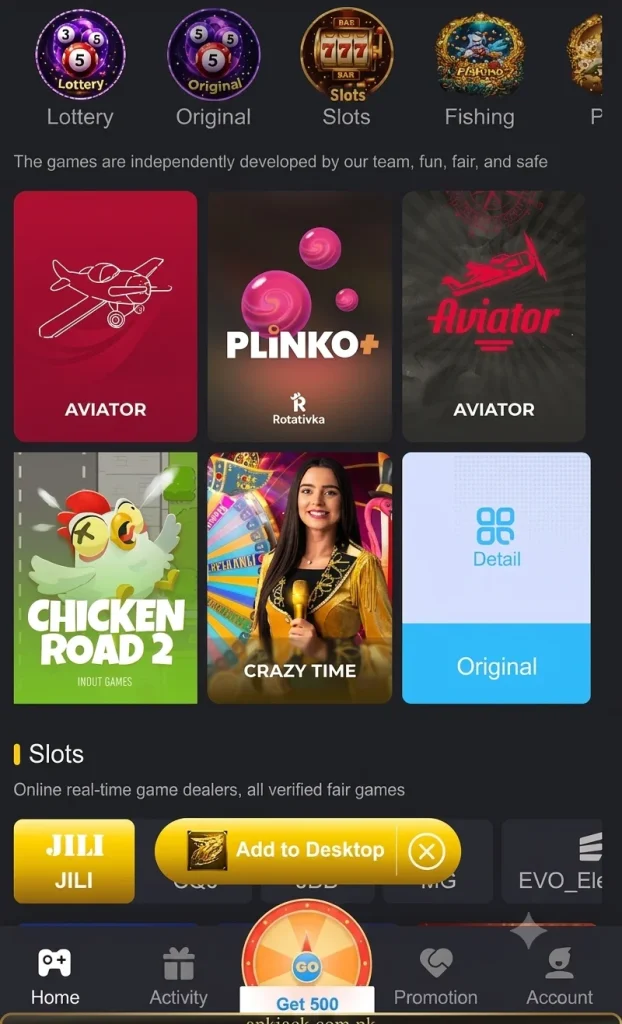 Royal Bet Game collection of games in it