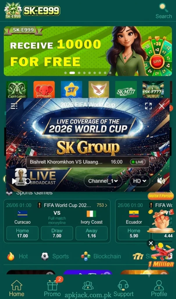 SK E999 Game User Interface