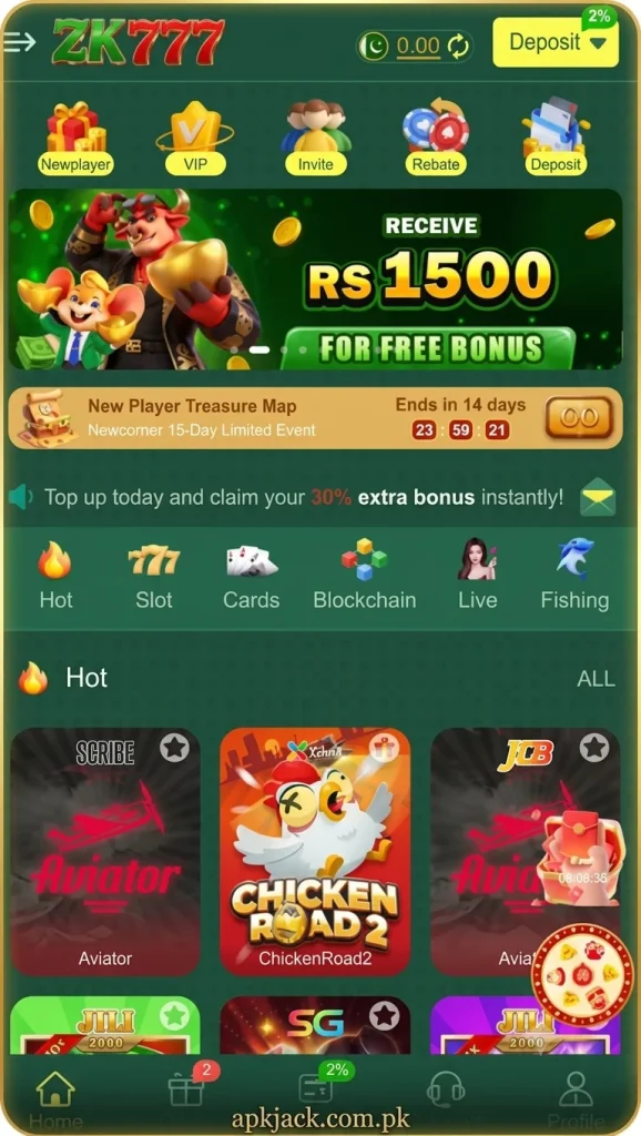ZK 777 Game download and win rewards