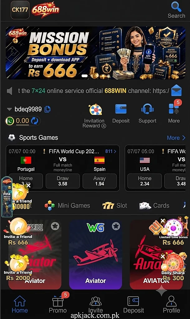 688WIN Game Home page